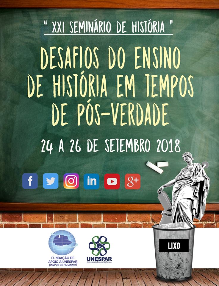 Universidade Estadual do Paraná - UNESPAR, Campus de Paranavaí - XXI Seminario do Curso de Historia